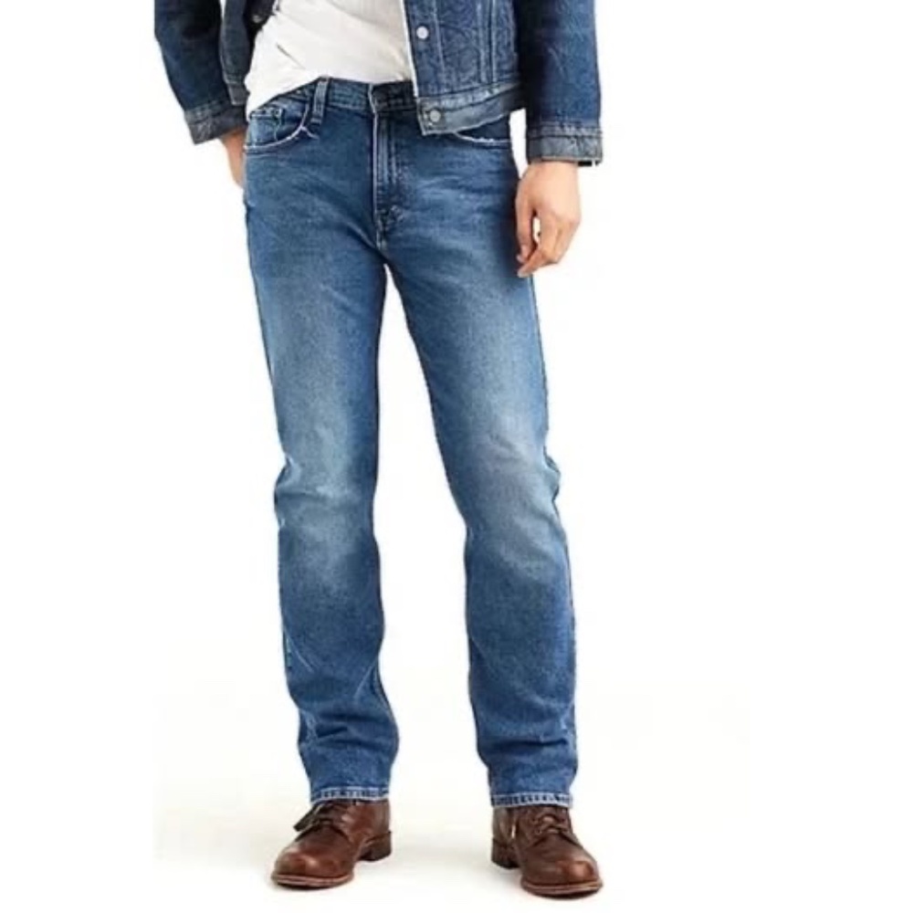 Levi's 505 Men's Regular Fit Straight Leg Jeans Zip Fly Classic Denim